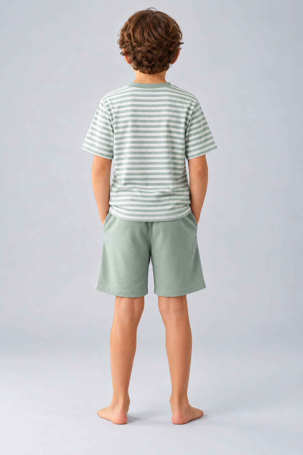 SEA LA VIE TEDDY BOY SHORTS SET GREEN