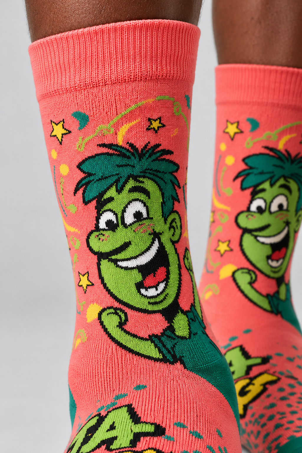 FACE PATTERNED UNISEX SOCKS MIX