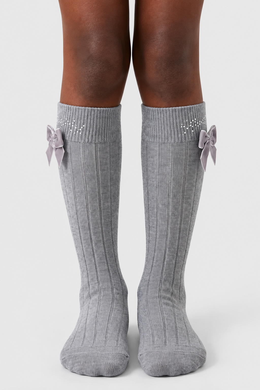 LETS PARTY KIDS KNEEHIGH SOCKS GREY MELANGE