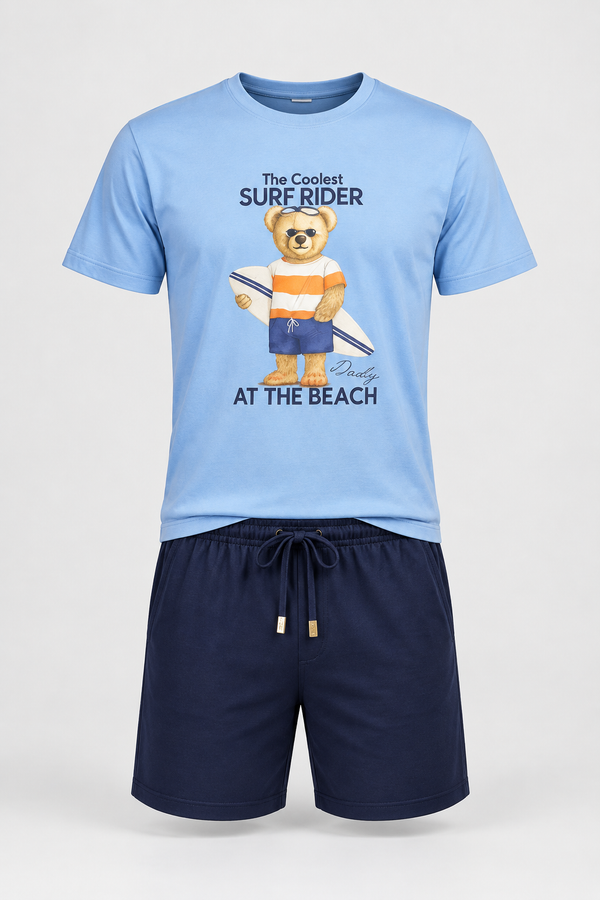 SAILOR SURF TEDDY MEN'S SHORTS SET BLUE
