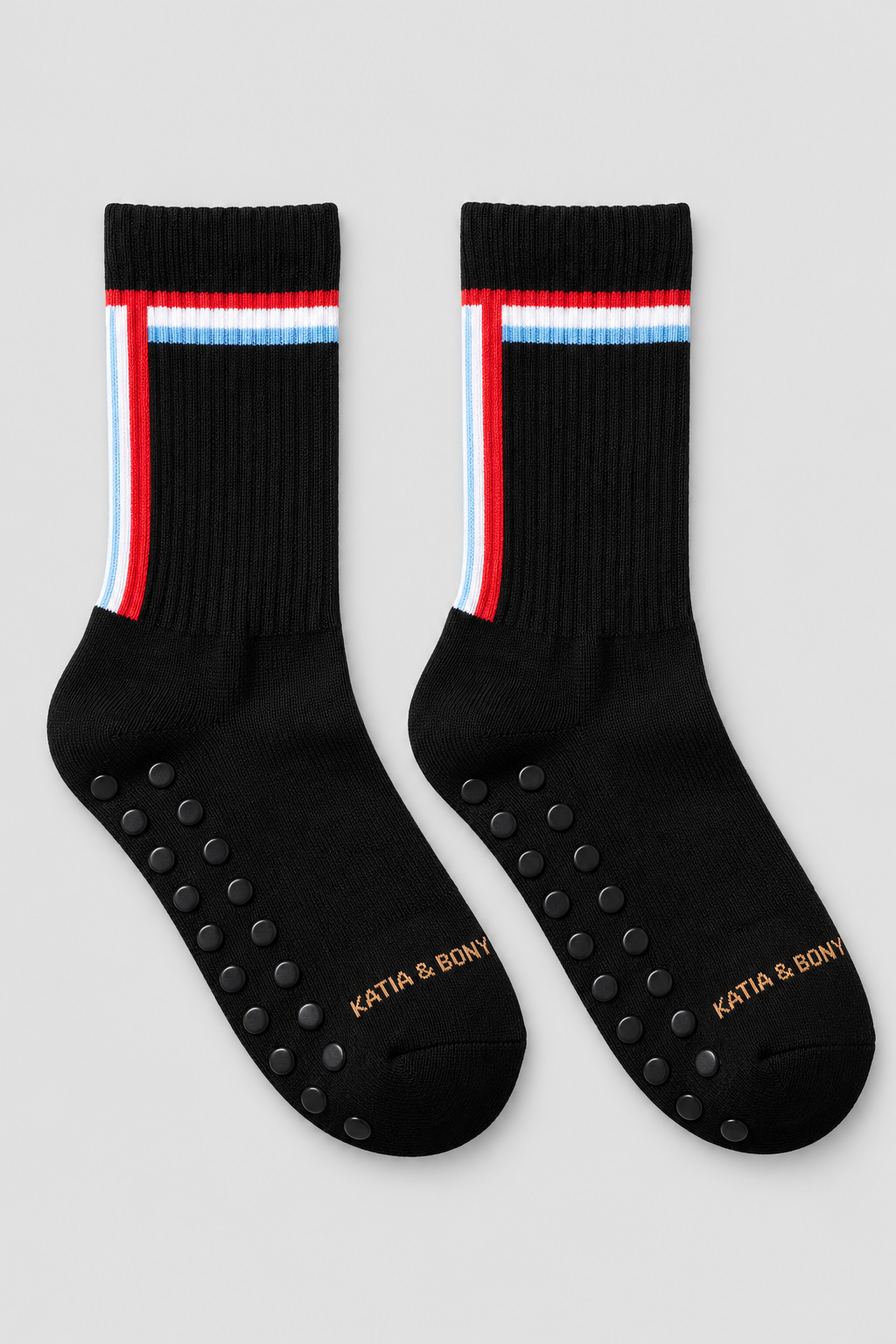 STRIPED PADEL UNISEX SOCKET SOCKS BLACK