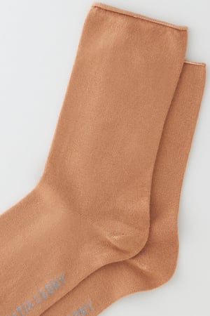 ELASTIC MODAL WOMEN SOCKS LIGHT BROWN