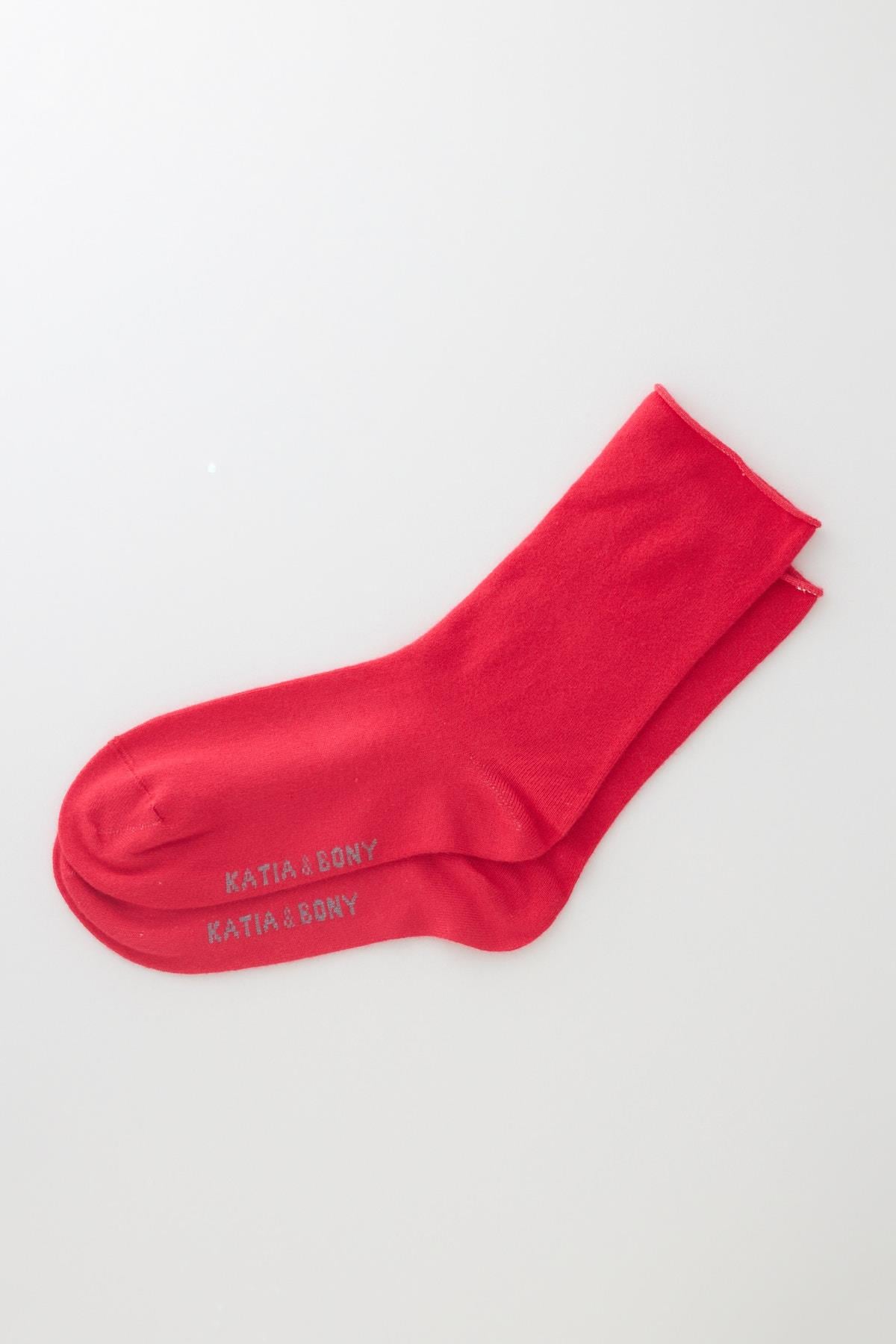 ELASTIC MODAL WOMEN SOCKS DARK PINK