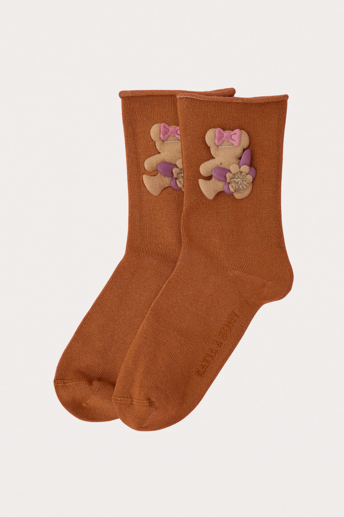 ELASTIC MODAL CHILDREN'S SOCKET SOCKS ORANGE