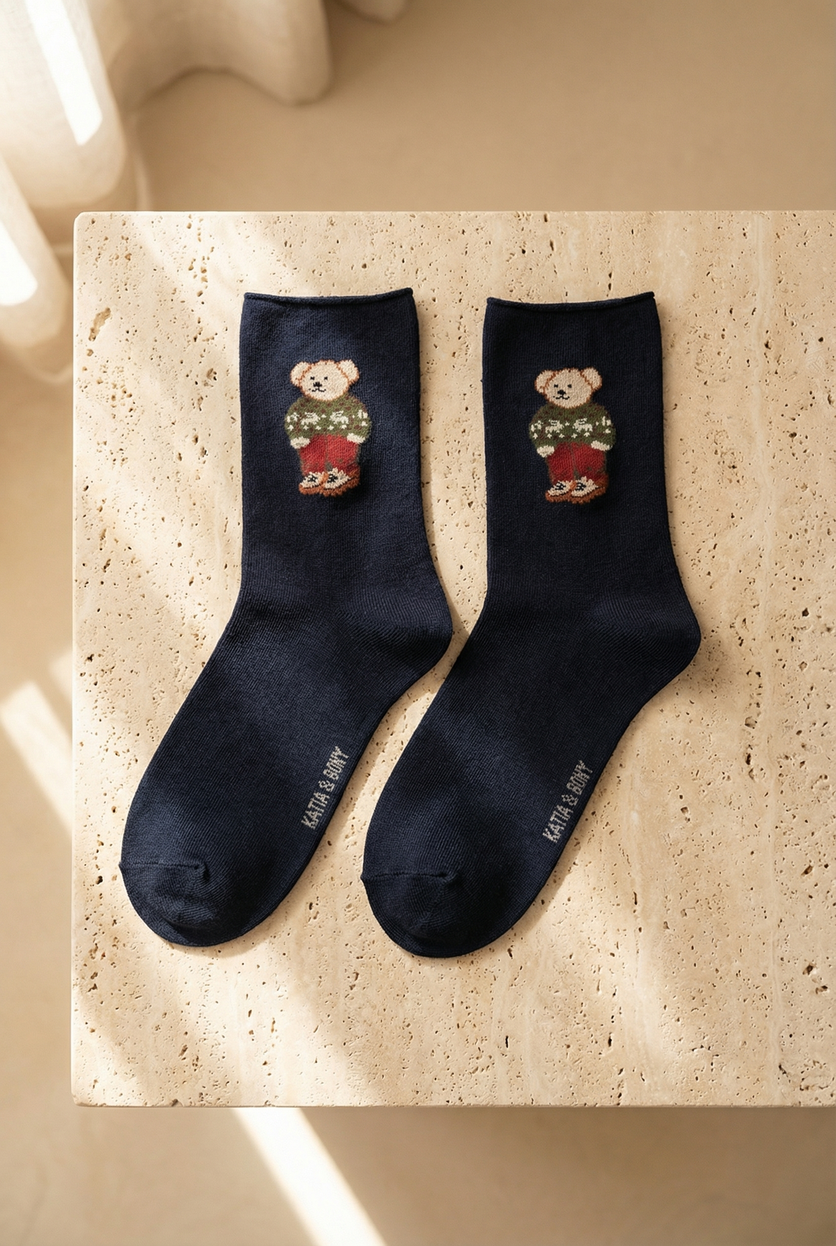 TEDDY WITHOUT ELASTIC MODAL WOMEN SOCKS DARK NAVY