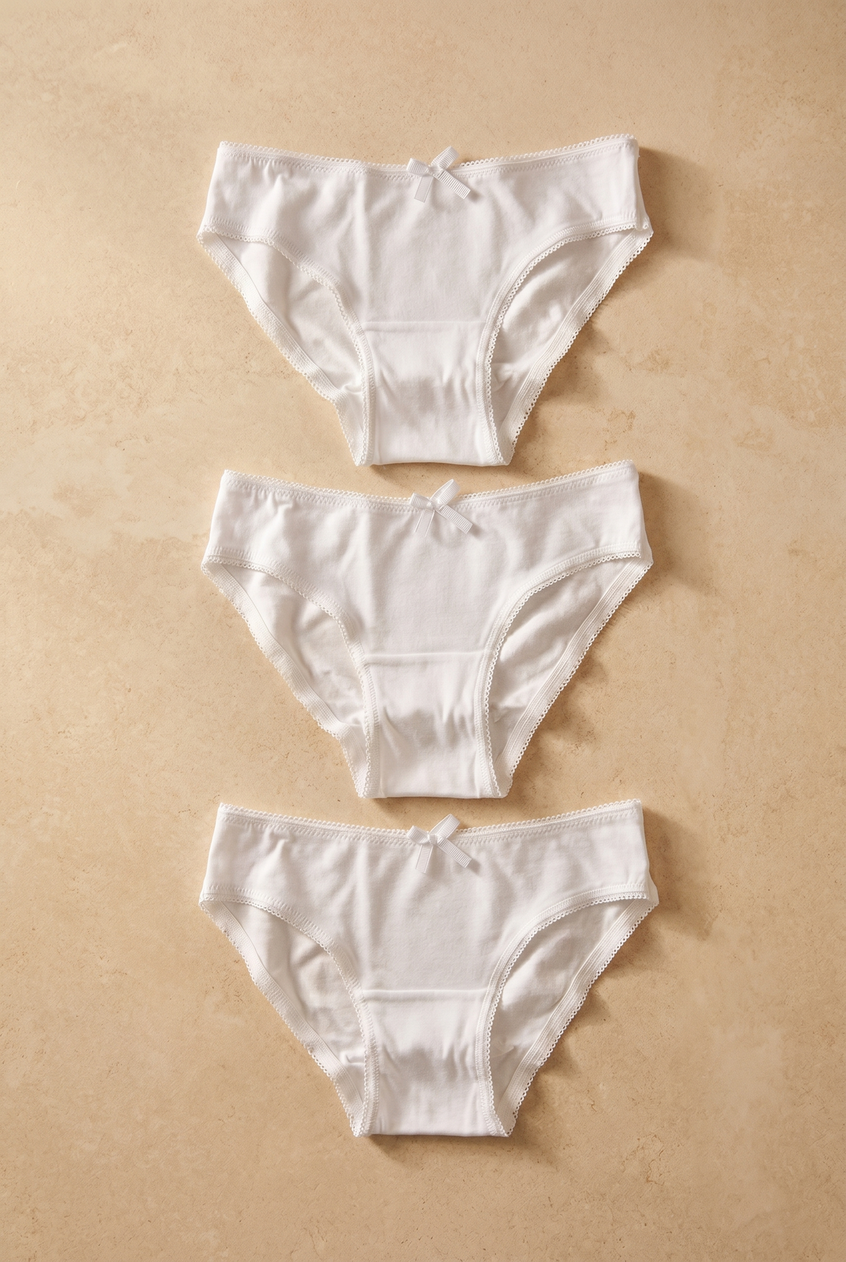 3PCK BASIC BOXED GIRL'S SLIP WHITE