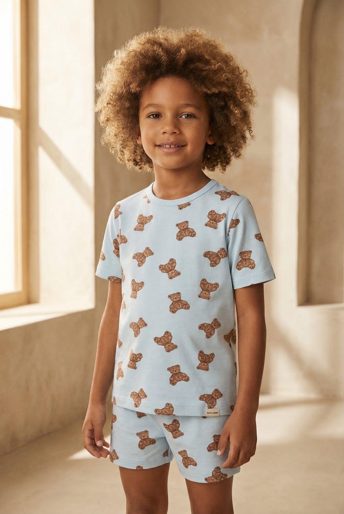 Teddy Packaged Children's Shorts Set BLUE