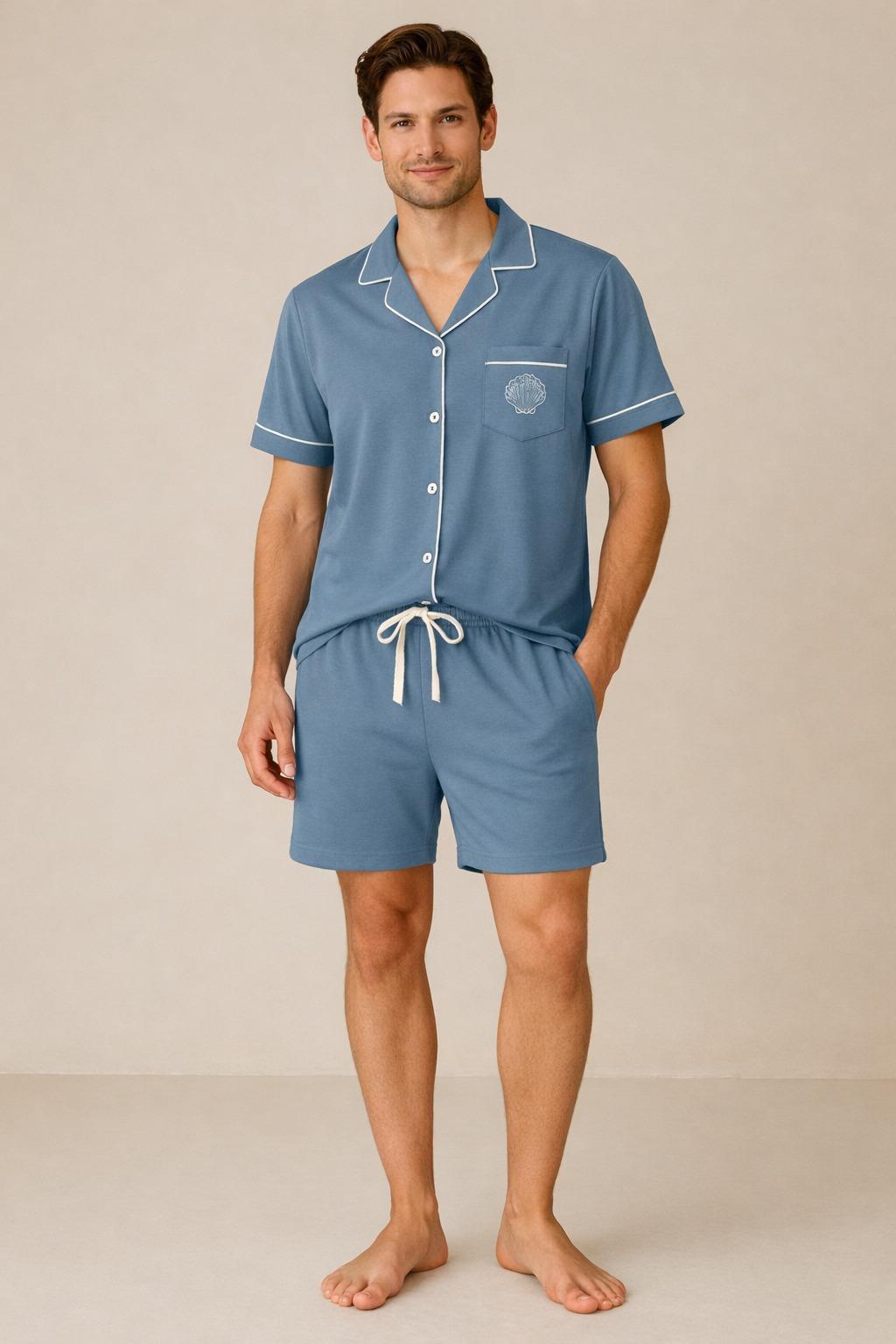 SEA LA VIE POCKET MEN'S SHORTS SET HARBOR BLU