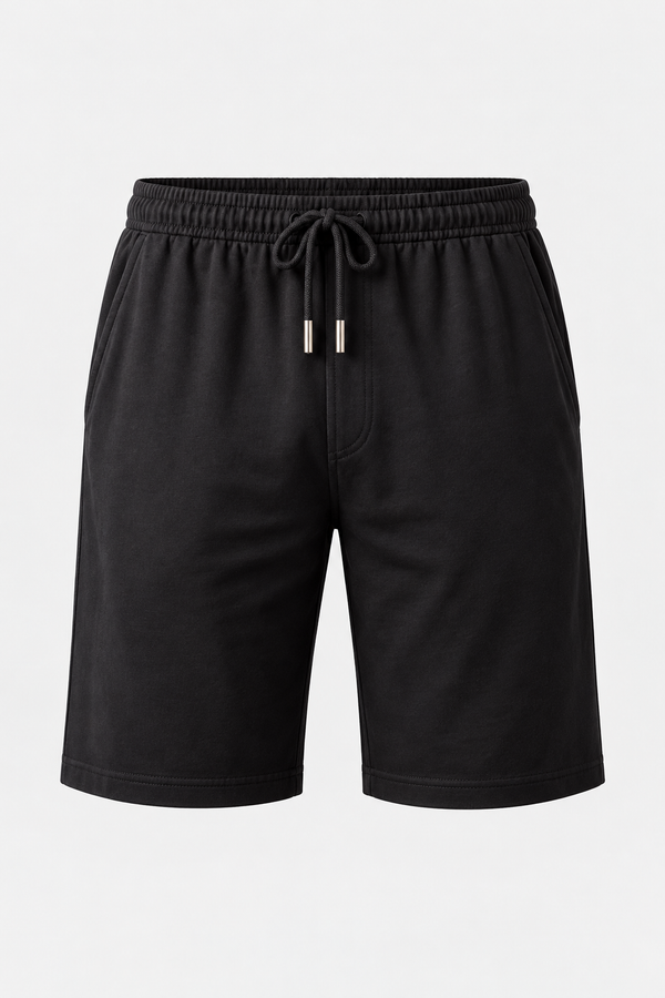 NEW SILVER MEN PYJAMAS SHORTS BLACK