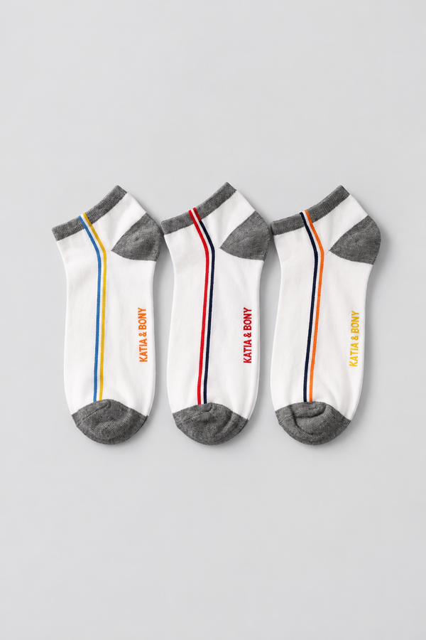 3PCK WAY MEN STEP SOCKS WHITE