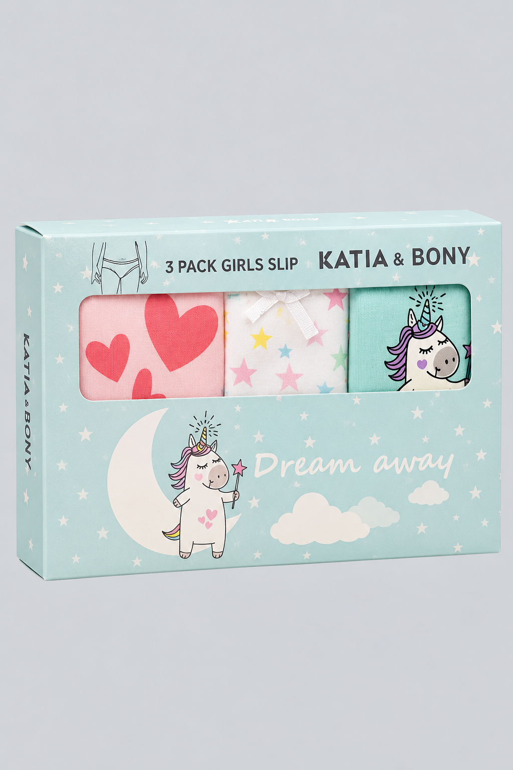 3PCK Patterned Girl's Boxed Slip MINT