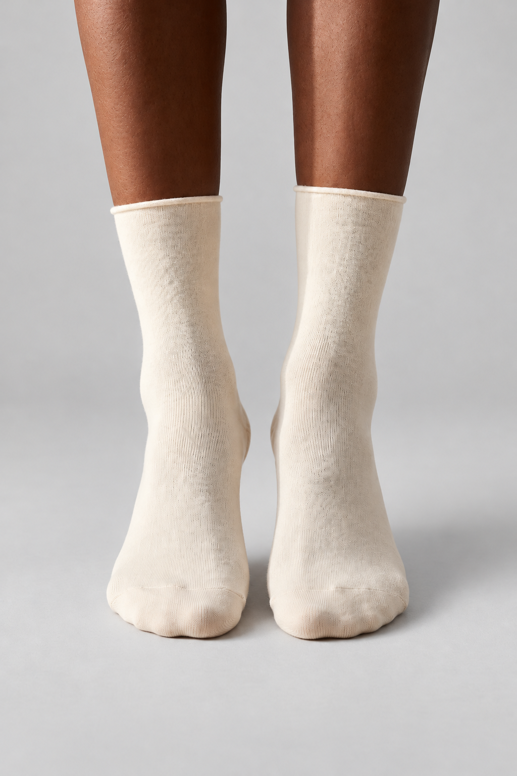 ELASTIC MODAL WOMEN SOCKS ECRU