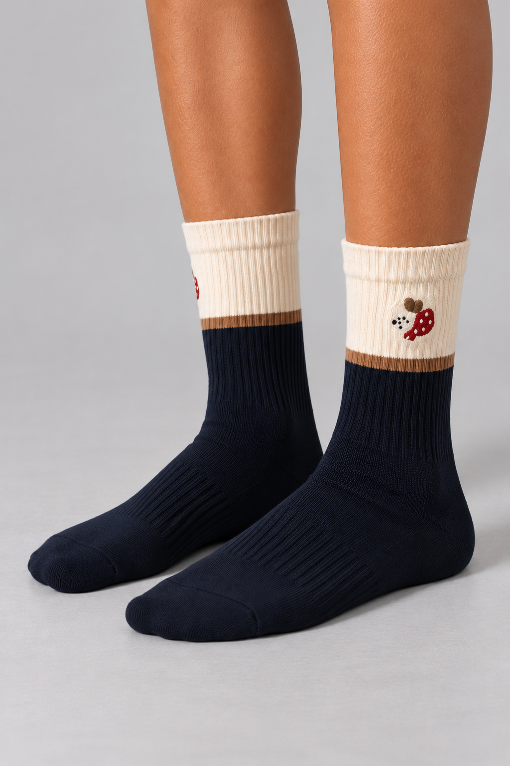 2PCK DOG UNISEX SOCKS ECRU MIX