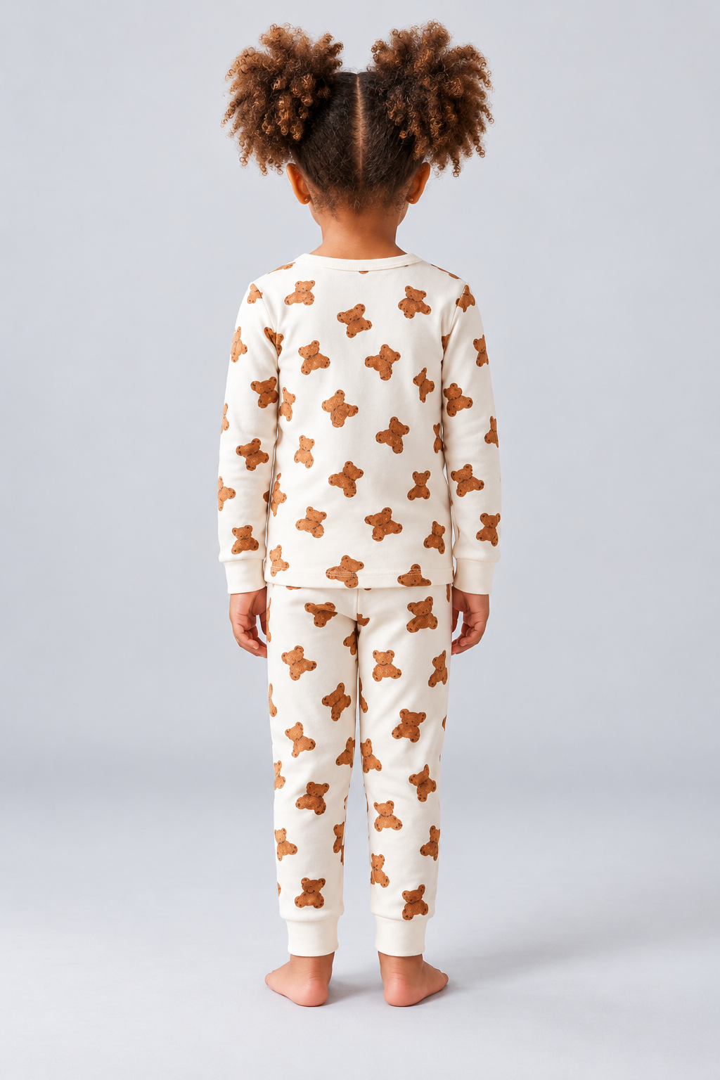 KIDS' BOXED TEDDY PYJAMA SET - ECRU