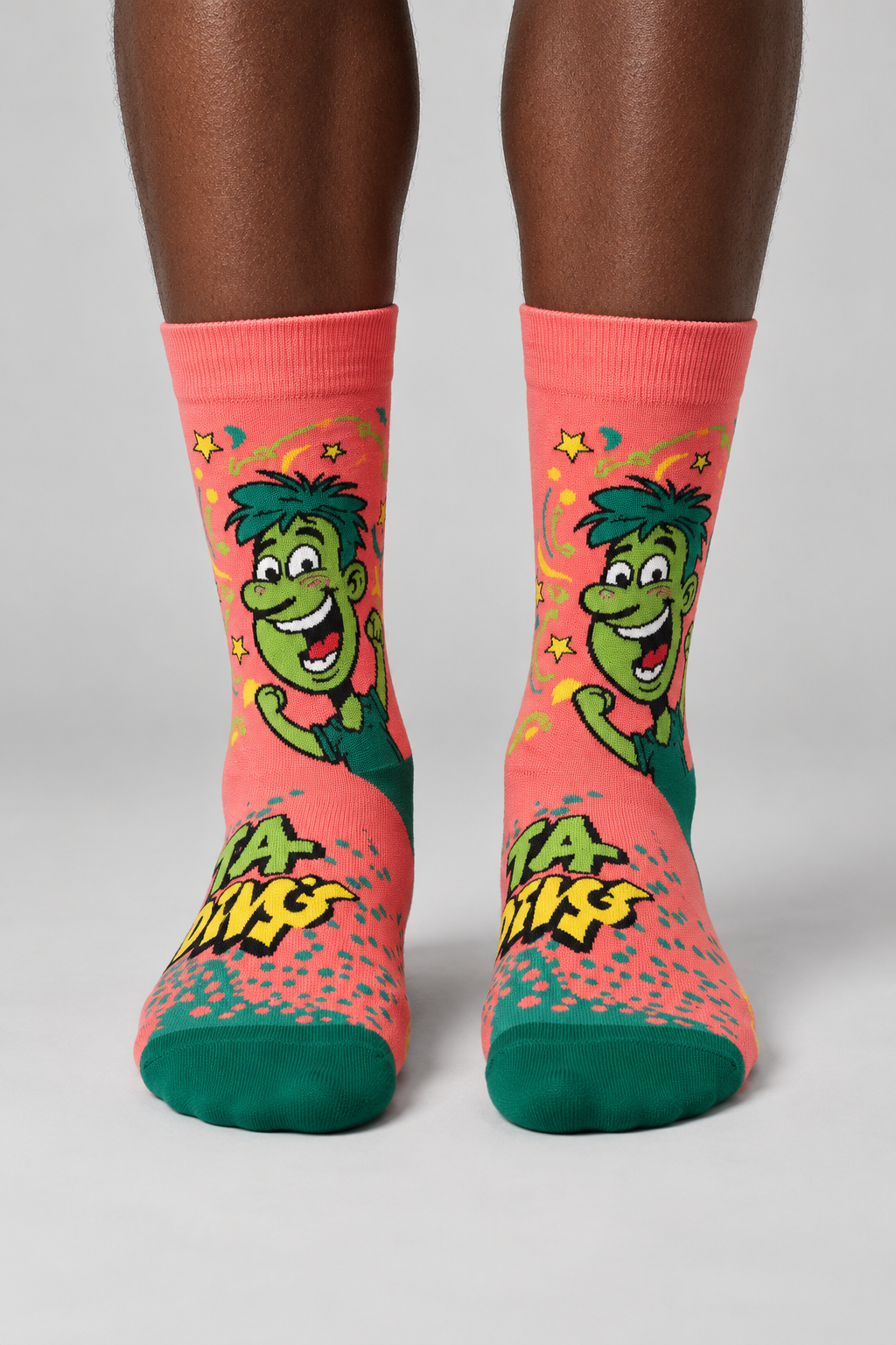 FACE PATTERNED UNISEX SOCKS MIX