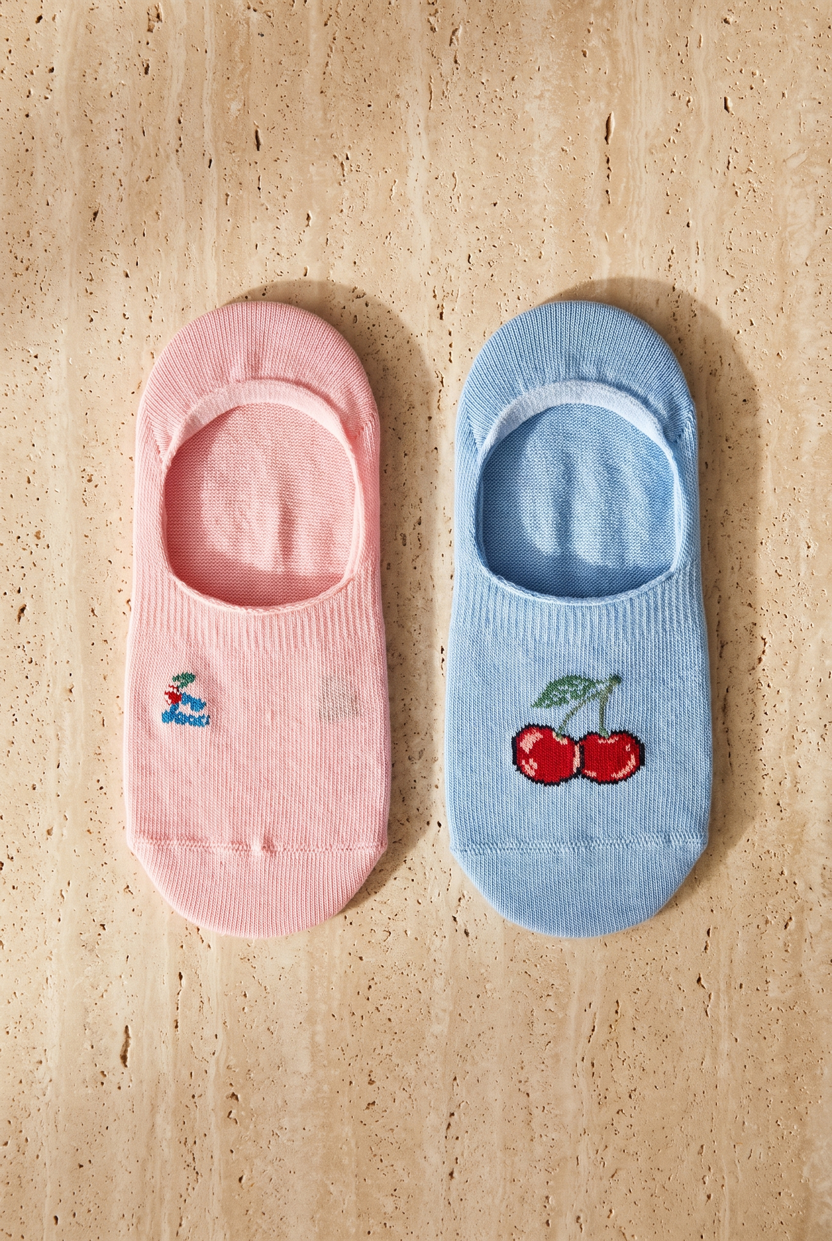 2PCK CHERRY CHILDREN'S INVISIBLE SOCKS MIX