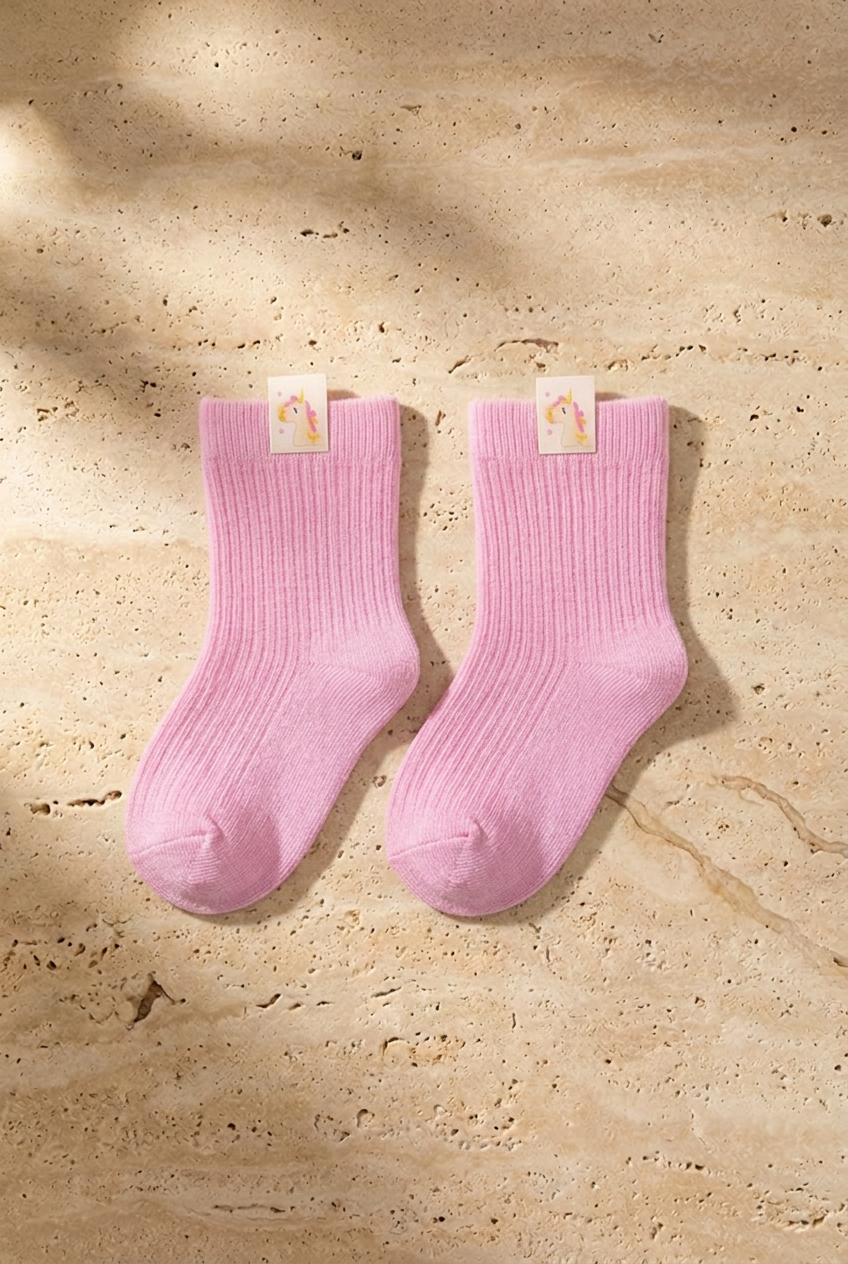 3PCK FAIRYTALE BABY SOCKET SOCKS PINK-PURPLE-ECRU