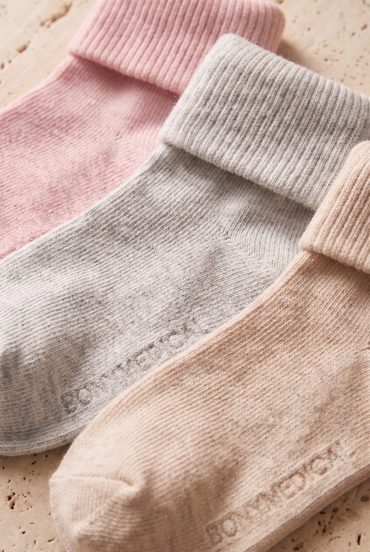 MEDICAL 3PCK BABY SOCKS PINK MIX