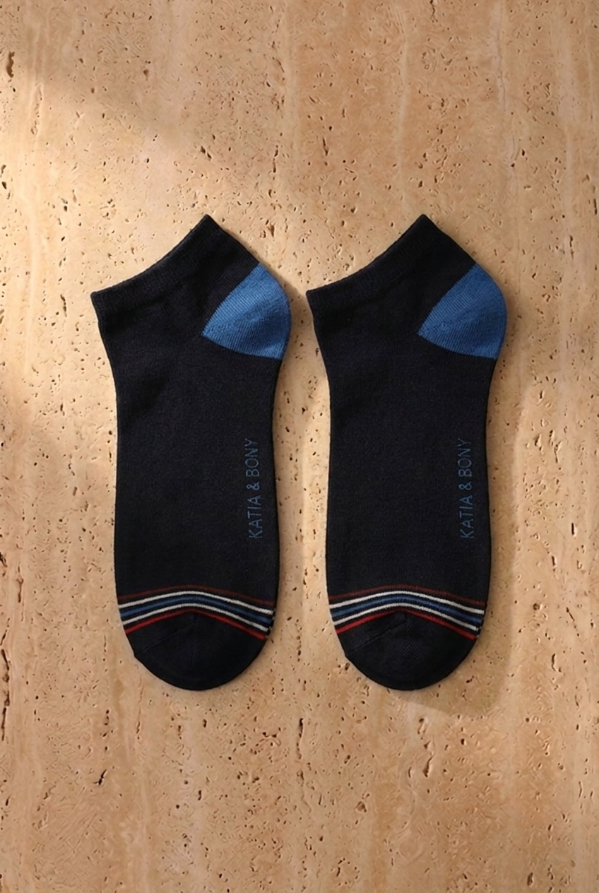 3PCK RETRO MEN STEP SOCKS WHITE/NAVY/GREY