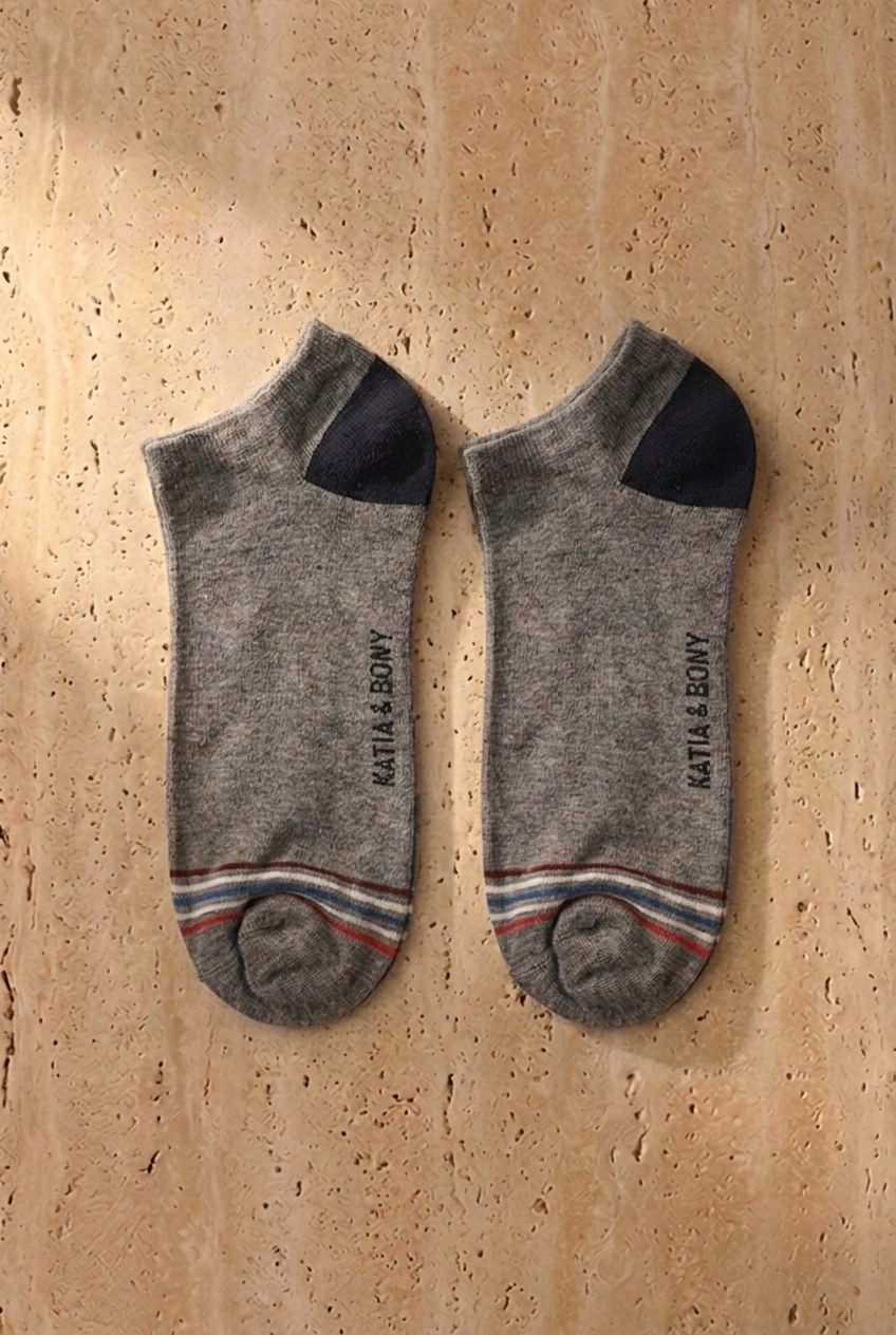 3PCK RETRO MEN STEP SOCKS WHITE/NAVY/GREY