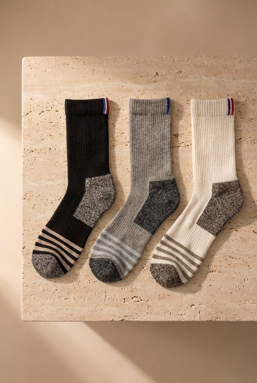 3PCK UNISEX SHAFTLESS GOLF SOCKET SOCKS BLACK/WHITE/GREY