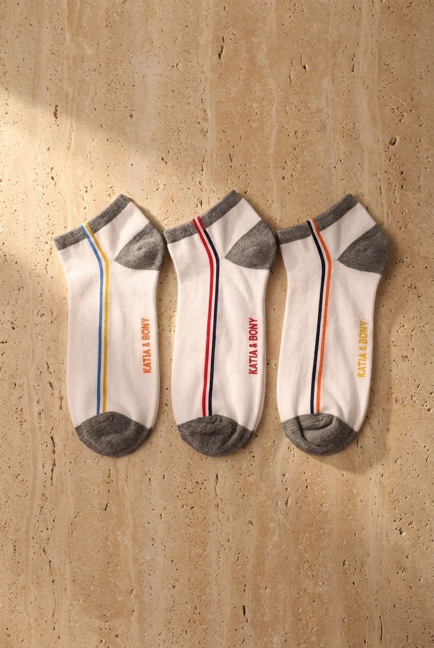 3PCK WAY MEN STEP SOCKS WHITE