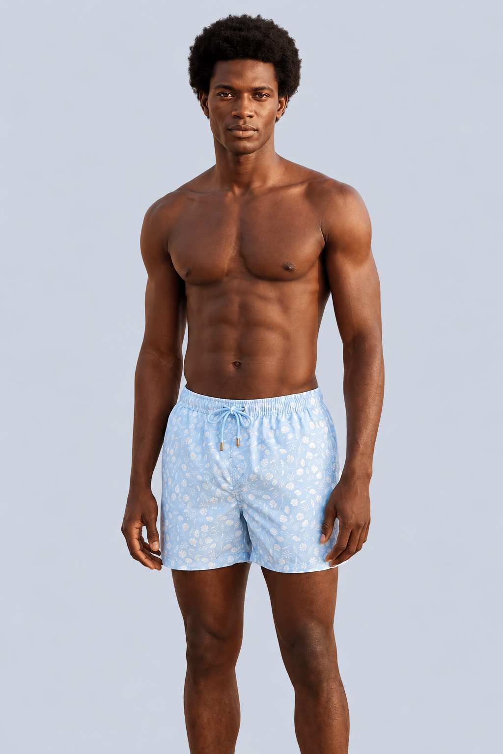 MEDITERRANEAN SHELL MEN'S SWIM SHORTS BLUE