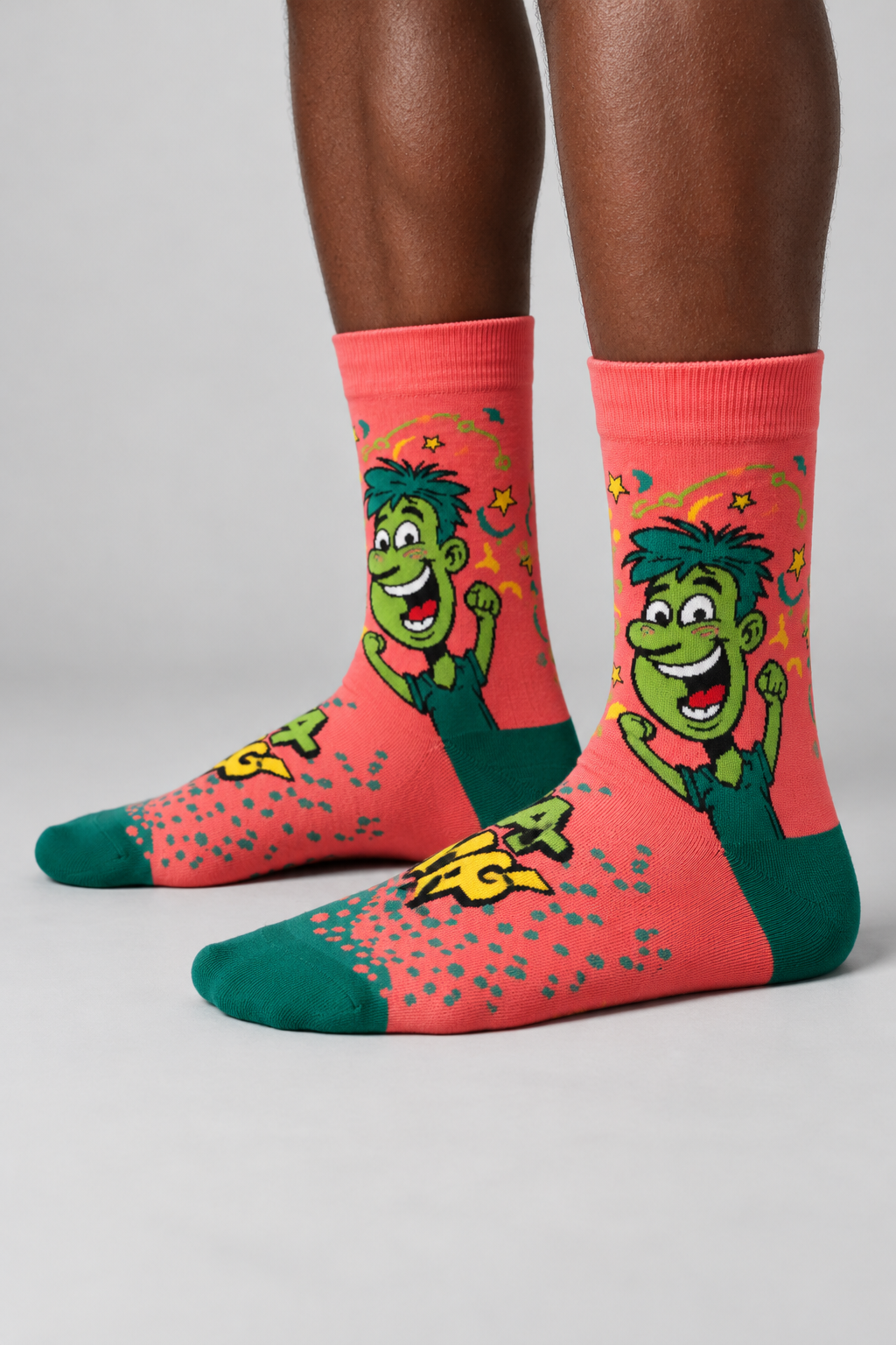FACE PATTERNED UNISEX SOCKS MIX