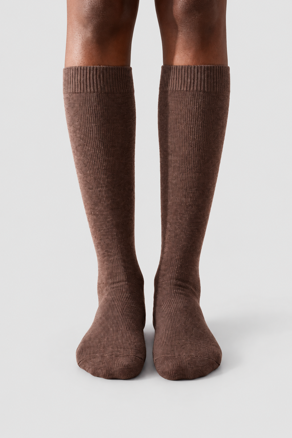WOMEN'S KNEE SOCKS BROWN