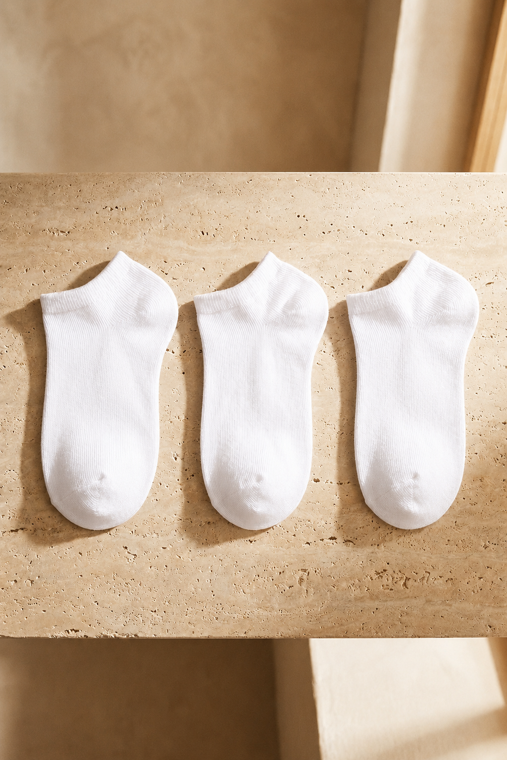 3PCK SUPER BAMBOO KIDS  STEP SOCKS WHITE