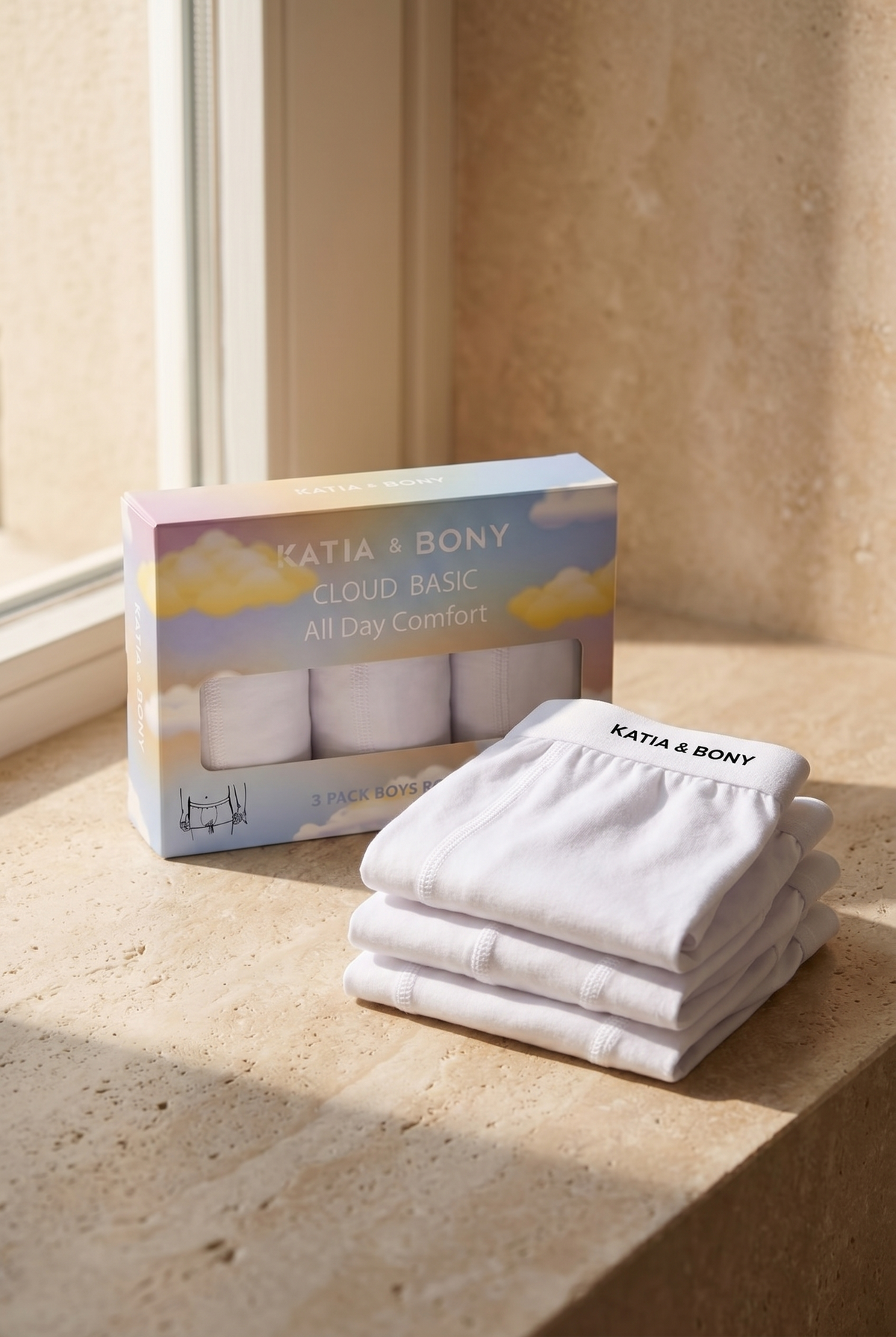 3PCK BASIC BOXED BOYS' BOXER SHORTS WHITE