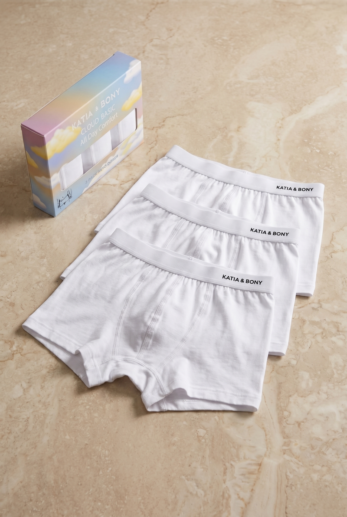 3PCK BASIC BOXED BOYS' BOXER SHORTS WHITE