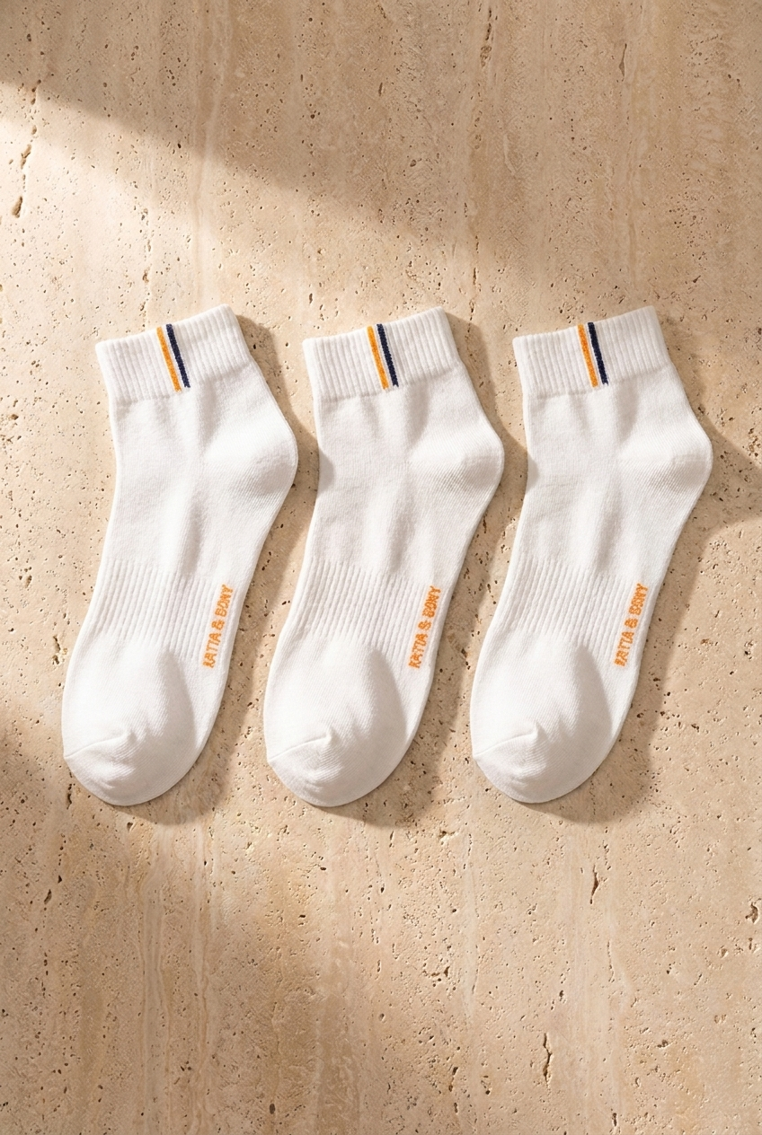 3PCK 2019-2885 GOLF UNISEX STEP SOCKS WHITE-WHITE-WHITE