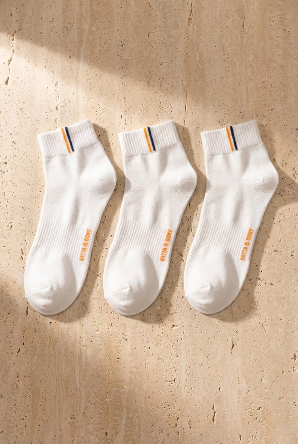 3PCK 2019-2885 GOLF UNISEX STEP SOCKS WHITE-WHITE-WHITE