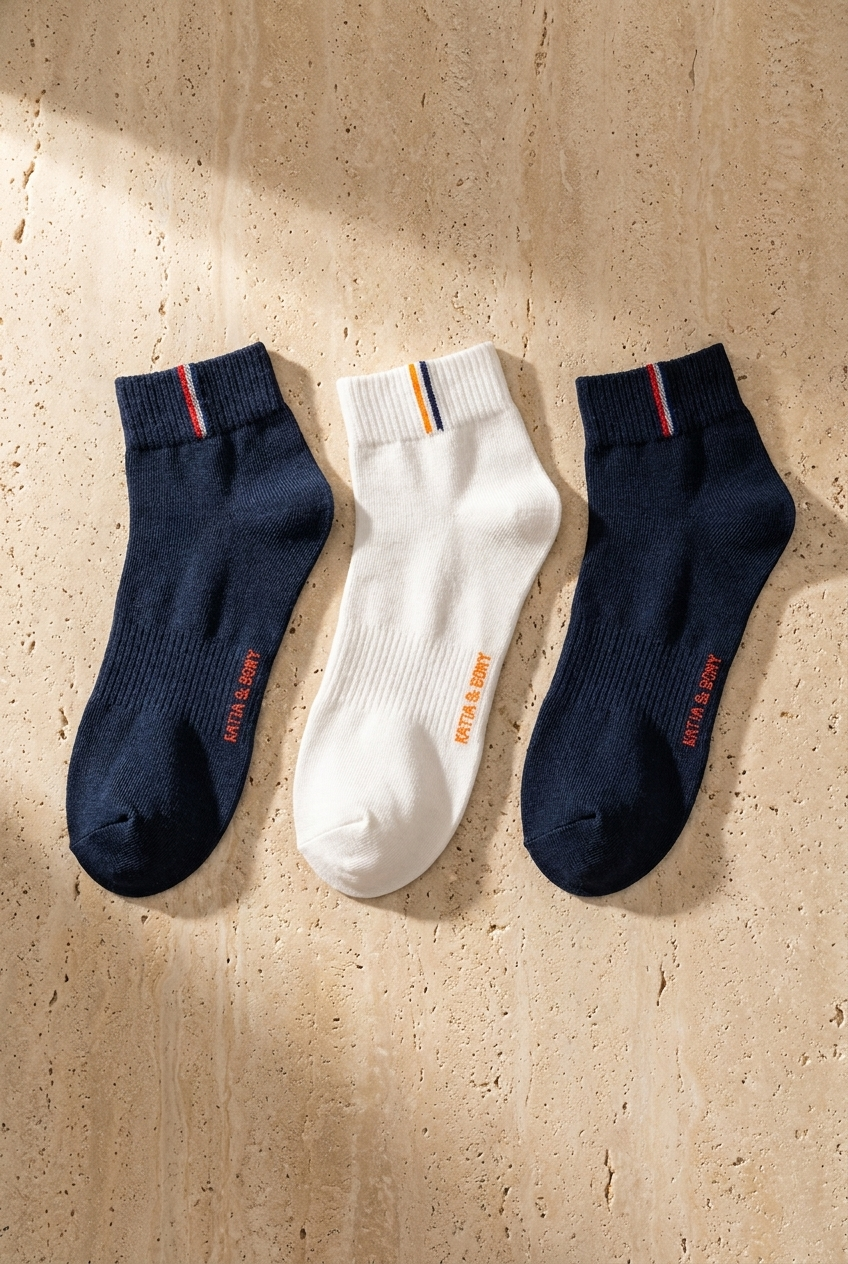 3PCK 2019-2885 GOLF UNISEX STEP SOCKS NAVY/NAVY/WHITE