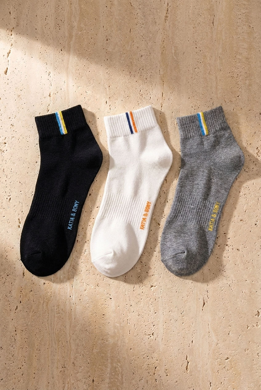 3PCK 2019-2885 GOLF UNISEX STEP SOCKS BLACK/WHITE/GREY