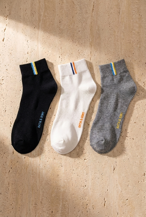 3PCK 2019-2885 GOLF UNISEX STEP SOCKS BLACK/WHITE/GREY