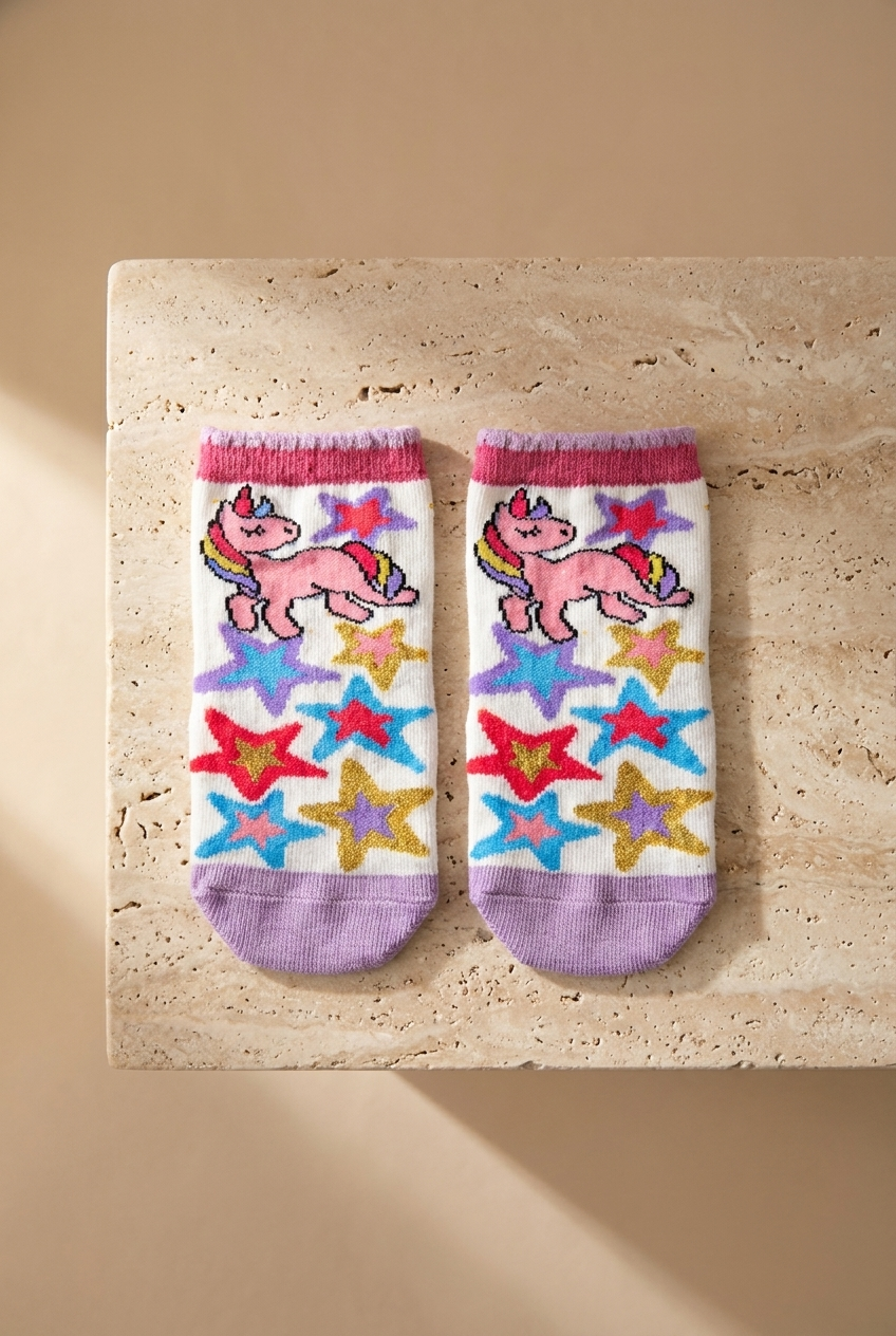 4PCK MAGICAL TIME GIRLS STEP SOCKS MIX