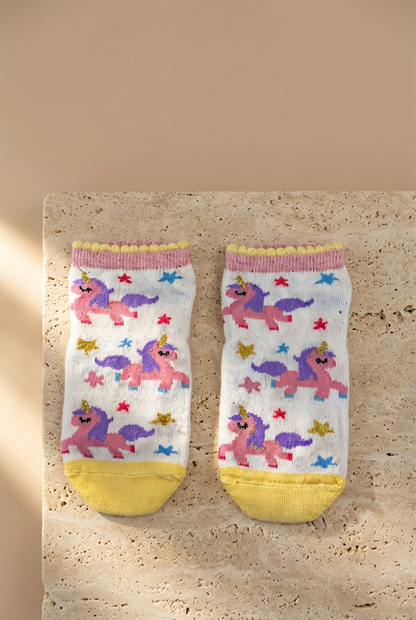 4PCK MAGICAL TIME GIRLS STEP SOCKS MIX