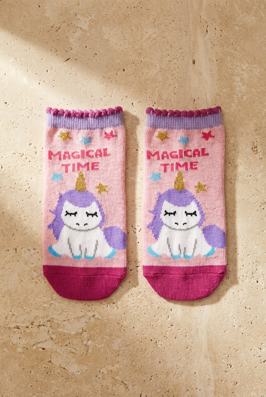 4PCK MAGICAL TIME GIRLS STEP SOCKS MIX