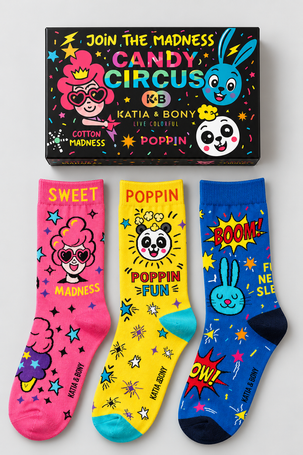 3PCK Patterned Boxed Unisex Sock MIX
