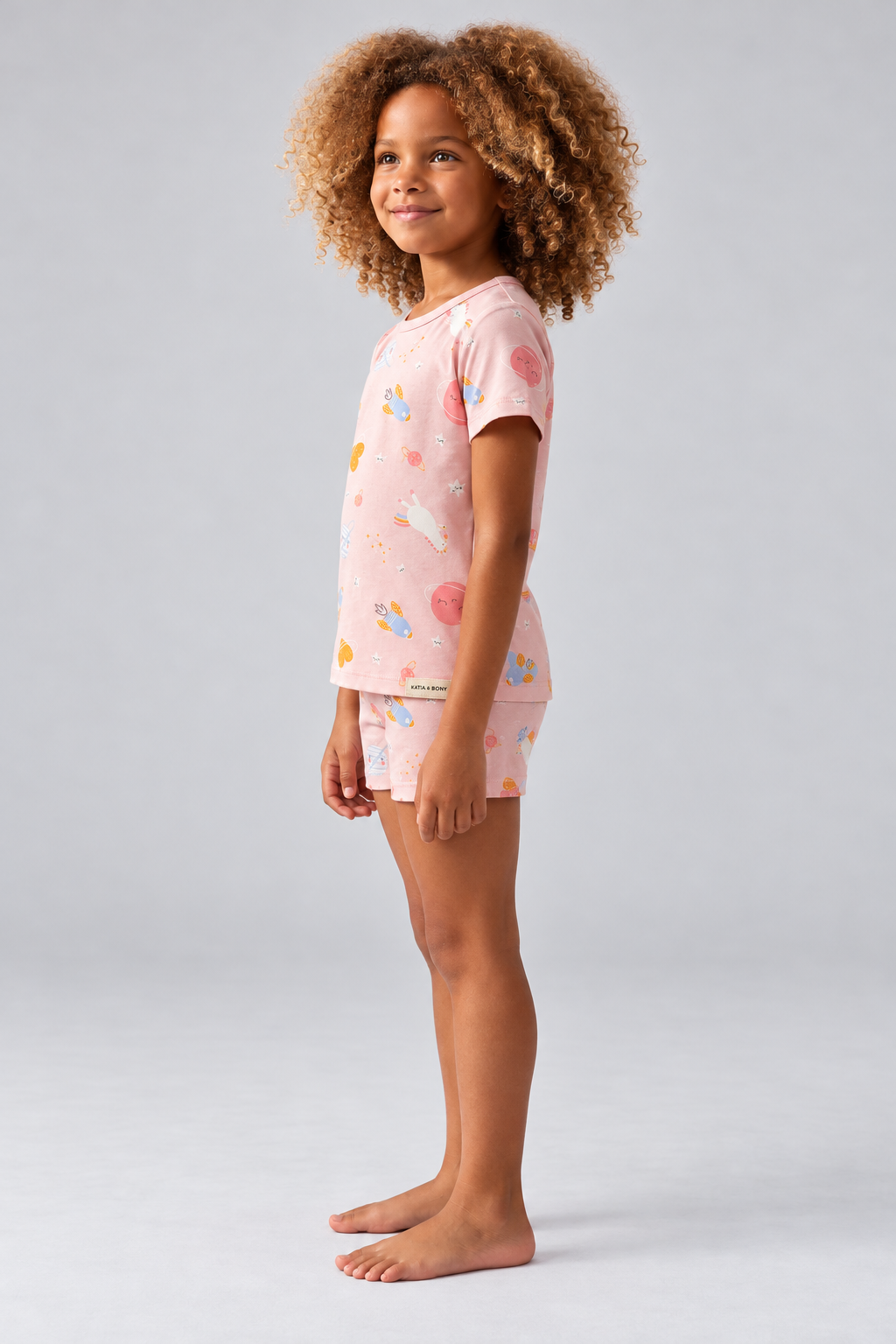 UNICORN PACKAGED GIRL'S SHORTS SET PINK