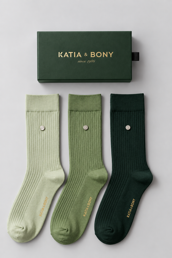 3PCK Stapled Boxed Socket Socks GREEN