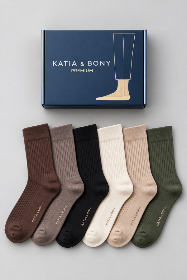 6PCK BOX MEN PREMIUM SOCKET SOCKS BROWN MIX