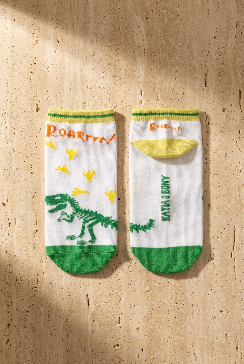 4PCK DINOSAUR BOYS STEP SOCKS MIX