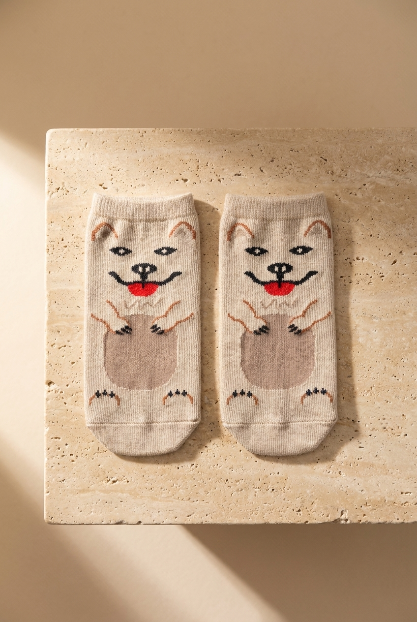 4PCK ANIMAL PRINT CHILDREN'S STEP SOCKS MIX