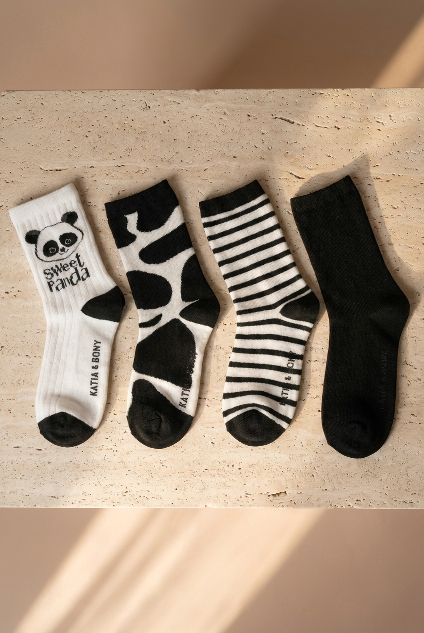 4PCK PANDALI CHILDREN'S SOCKS MIX