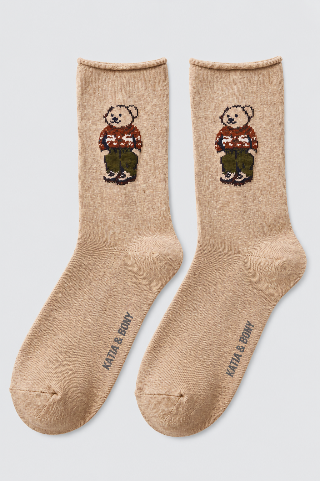 TEDDY WITHOUT ELASTIC MODAL WOMEN SOCKS LIGHT BROWN