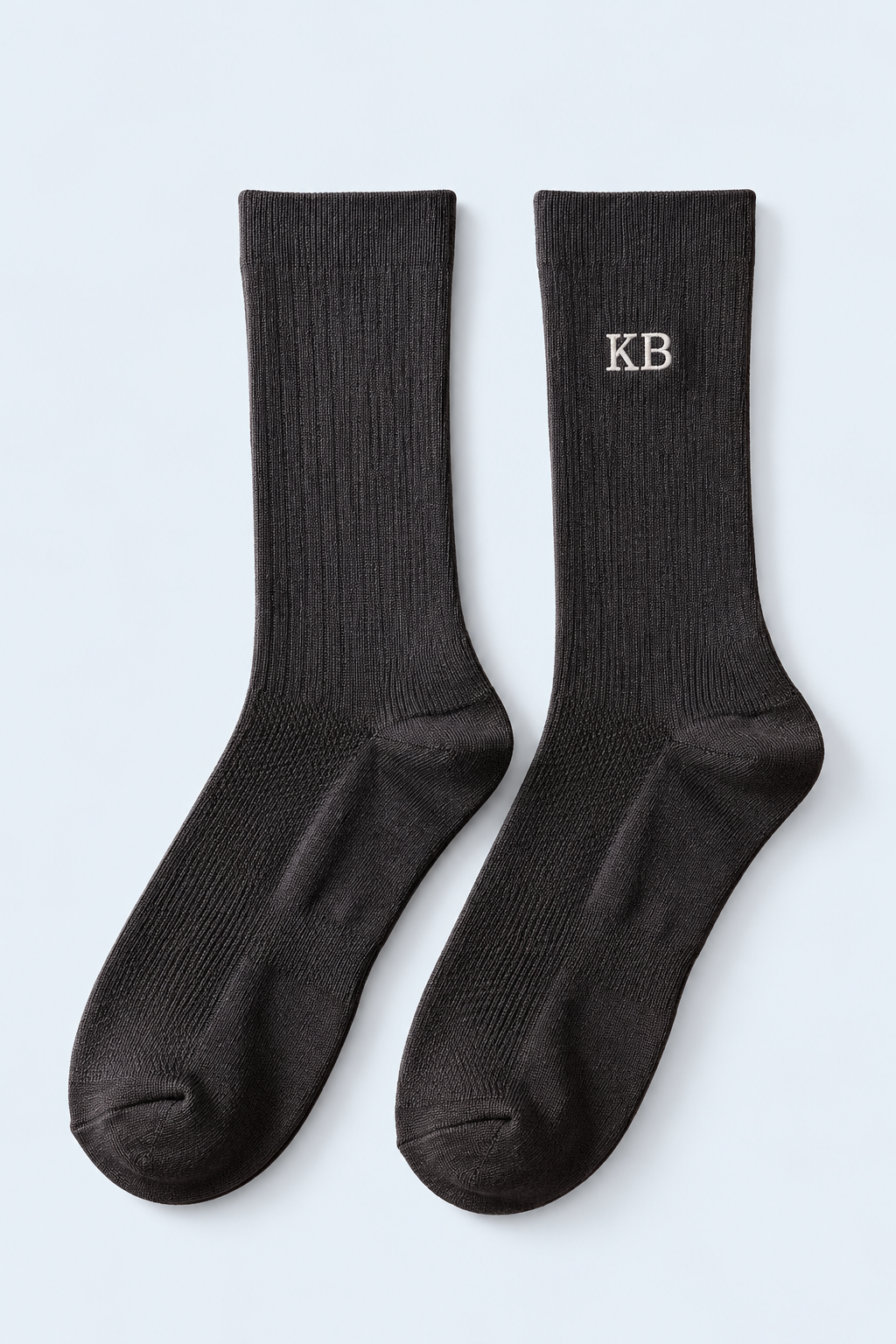 EMBROIDERED UNISEX ANKLE SOCKS ANTHRACITE