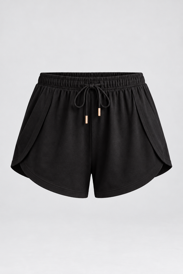 LUXURY WOMEN'S SHORTS WITH SLIT BLACK